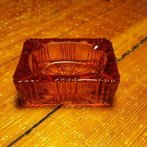 Tiny Antique Glass Ashtray